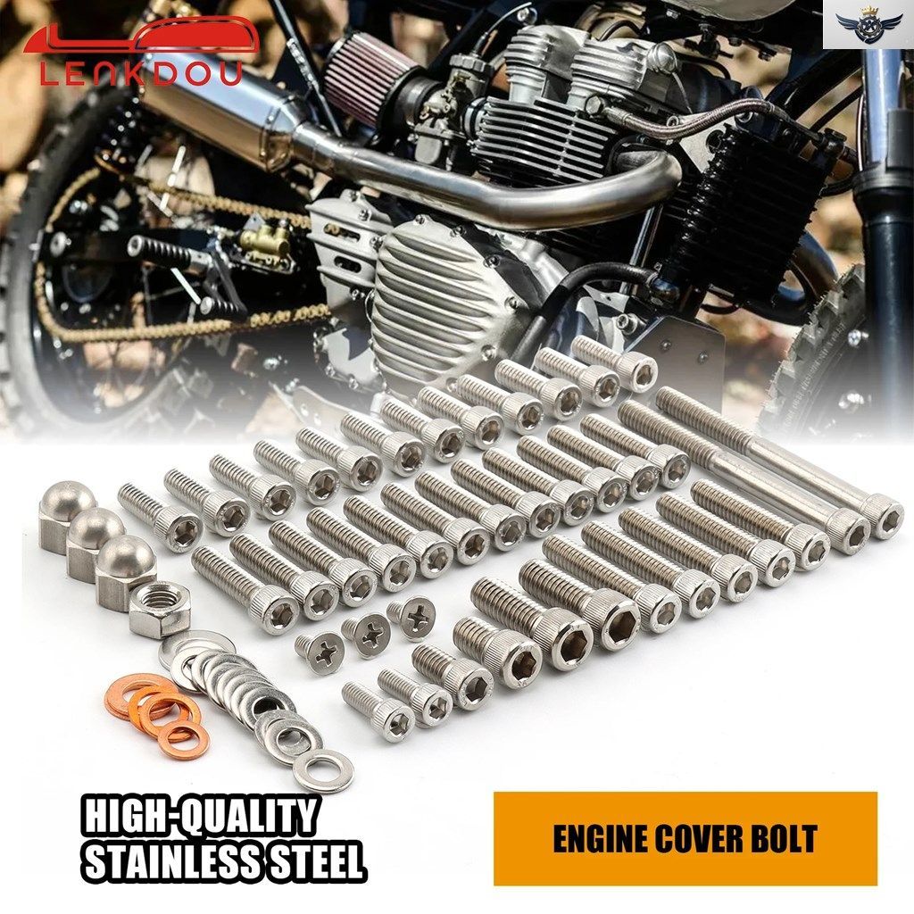 オートバイ エンジン UNC 六角穴付きカバーボルトキット トリアンフ ボンネビル T120 T140 TR6 TR7 TSS TSX MOTO ステンレススチール カス