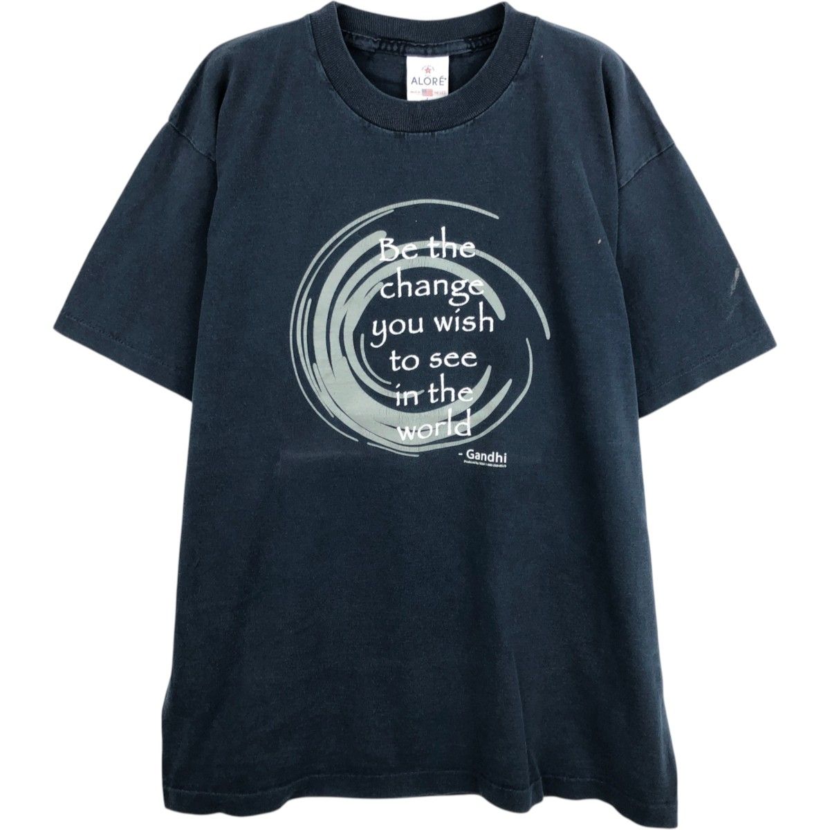 古着 90年代 ALORE メッセージプリントTシャツ USA製 メンズL相当 ヴィンテージ/eaa660124