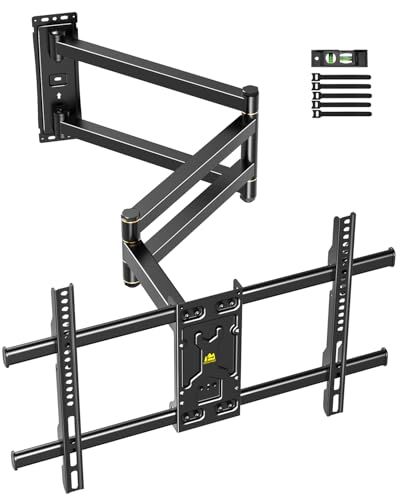 FORGING MOUNT テレビ壁掛け金具 37?75インチLED LCDテレビ対応、103.5cm超長二重折りたたみ式アームフルモーション式 コーナー設置可、耐荷重45kg VESA規格600×400mmt