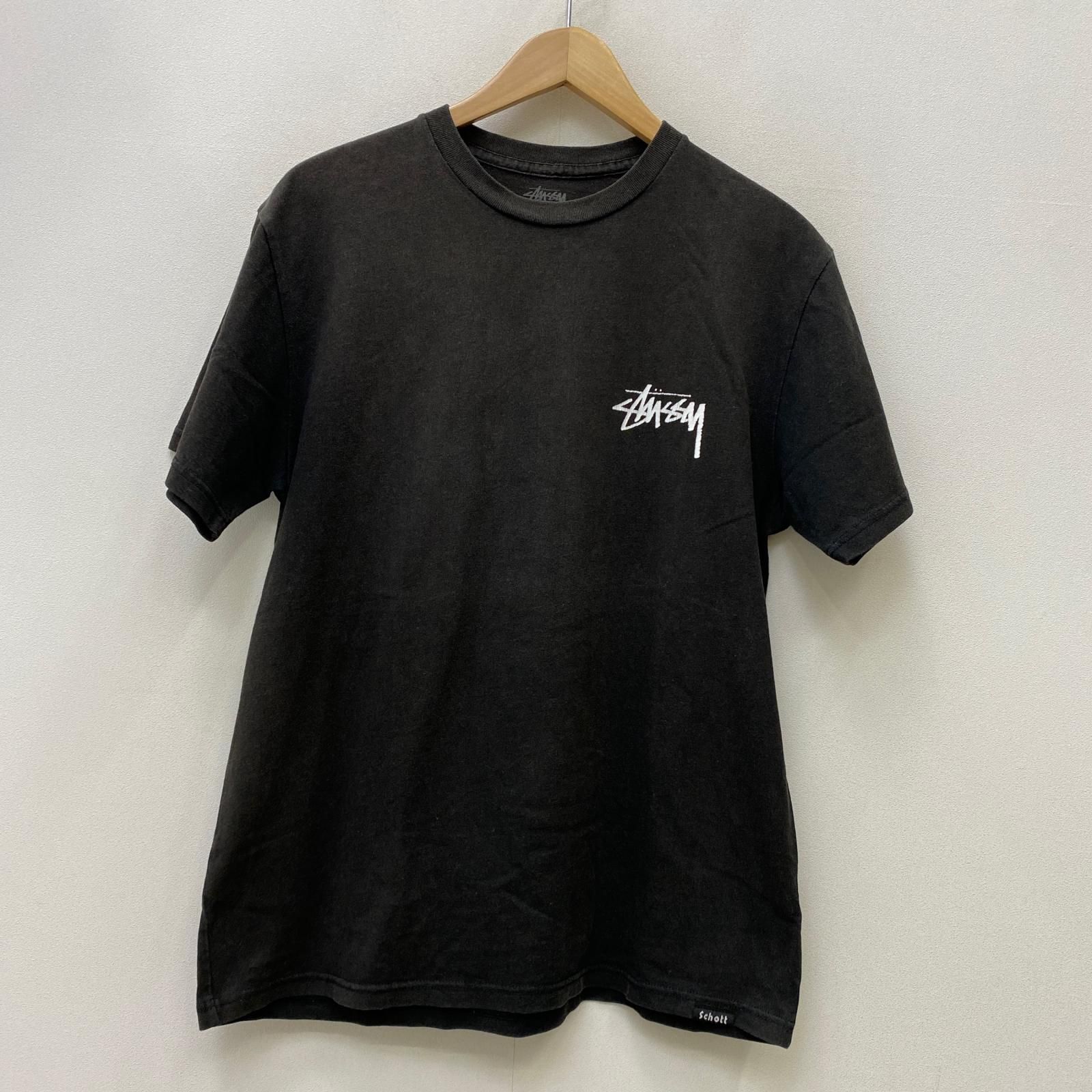 【加古川店】 中古 STUSSY | ステューシー 半袖Ｔシャツ ×SCHOTT ハーレーマン ブラック サイズ：L 【103】