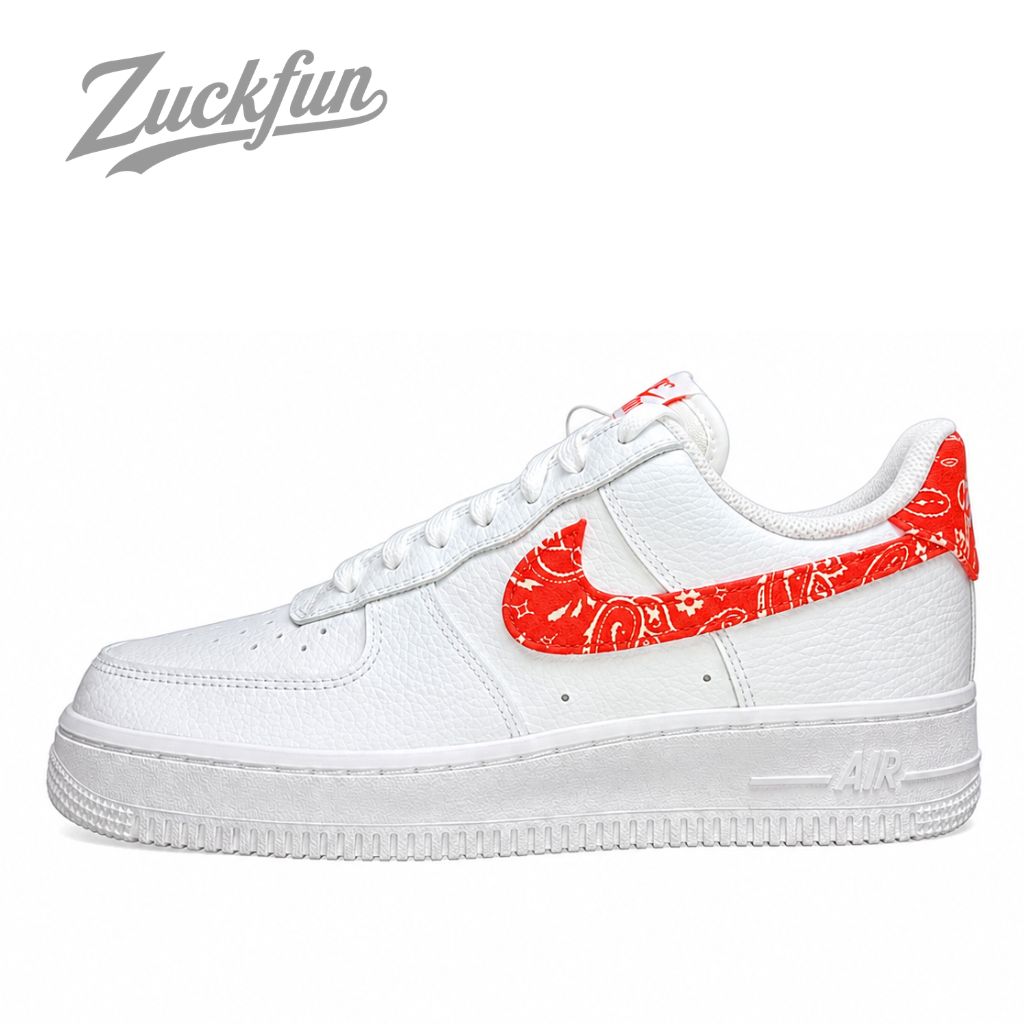 新品 未使用 NIKE AIR FORCE 1 LOW 07 ESSENTIAL ORANGE PAISLEY エア フォース 1 ロー カット エッセンシャル オレンジ ホワイト 白 レディース ナイキ スニーカー 23 cm N06662