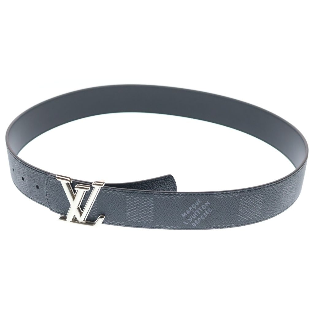 LOUIS VUITTON (ルイヴィトン) ダミエ ヘリテージ LV ディメンション 40MM リバーシブル PVC レザー ベルト シルバー金具 ブラック M8889 46,200円