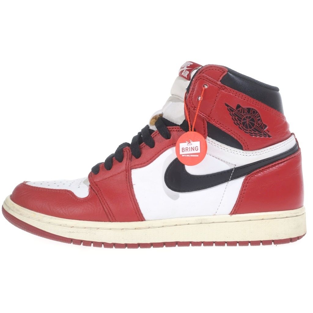 NIKE (ナイキ) 【観賞用 2015年製】AIR JORDAN 1 RETRO HIGH OG CHICAGO エアジョーダン1 レトロ シカゴ ハイカットスニーカー レッド/ホワイト US10.5/28.5cm 555088-101