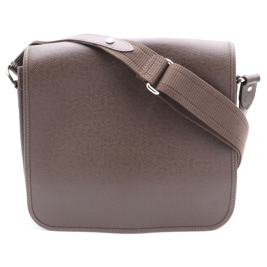 LOUIS VUITTON (ルイヴィトン) タイガ ヴィクトール ショルダーバッグ ブラウン レザー M32488 シルバー金具 35,750円