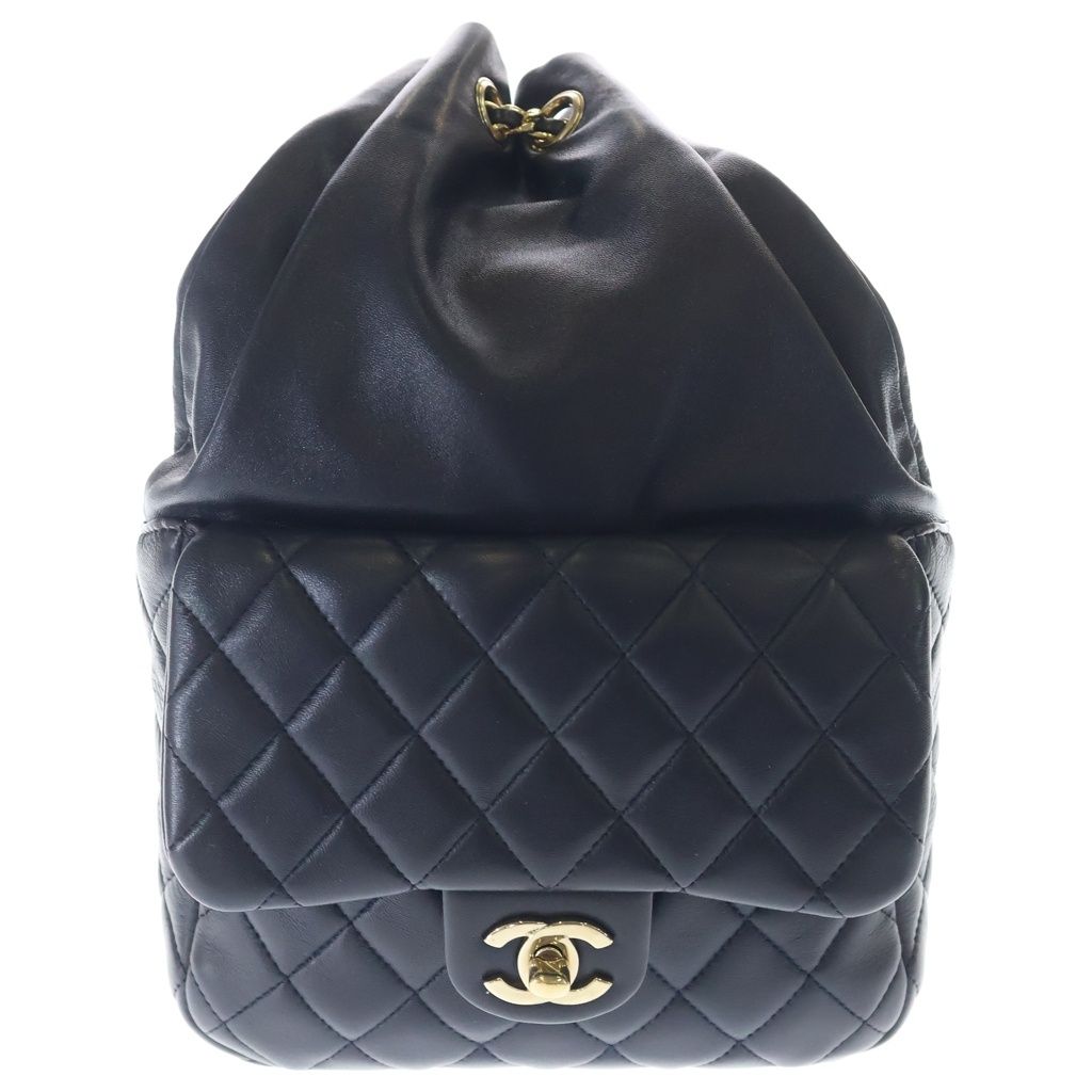 CHANEL (シャネル) マトラッセ ドローストリング バックパック ブラック A94417
