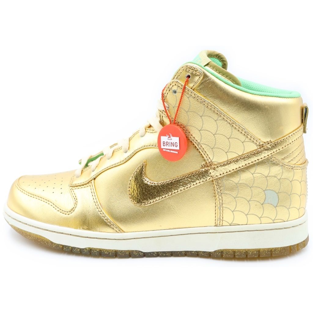 NIKE SB (ナイキエスビー) 【観賞用 2008年製】 DUNK HIGH PREMIUM NAGOYA 323955-771 ダンク プレミアム シャチホコ 名古屋 ハイカットスニーカー ゴールド US9/27cm 108,900円