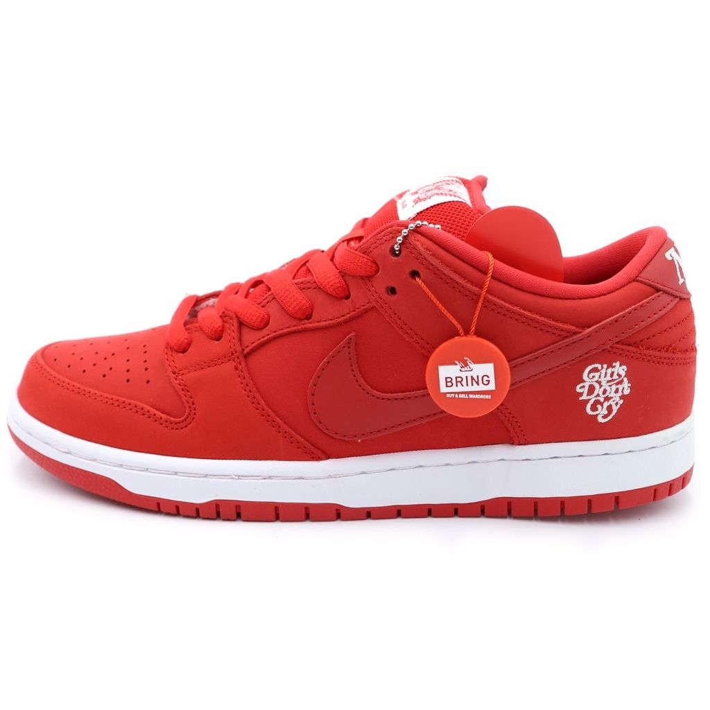 NIKE SB (ナイキエスビー) ×GIRLS DON'T CRY DUNK LOW PRO QS RED VERDY BQ6832-600 ガールズドントクライ ダンク ローカットスニーカー レッド US9/27cm