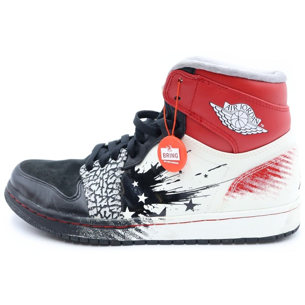 NIKE (ナイキ) ×DAVE WHITE AIR JORDAN 1 HIGH 464803-001 デイブ・ホワイト エアジョーダン1 ウィングス フォー ザ フューチャー ハイカットスニーカー US9.5/27.5cm ホワイト/レッド/ブラック