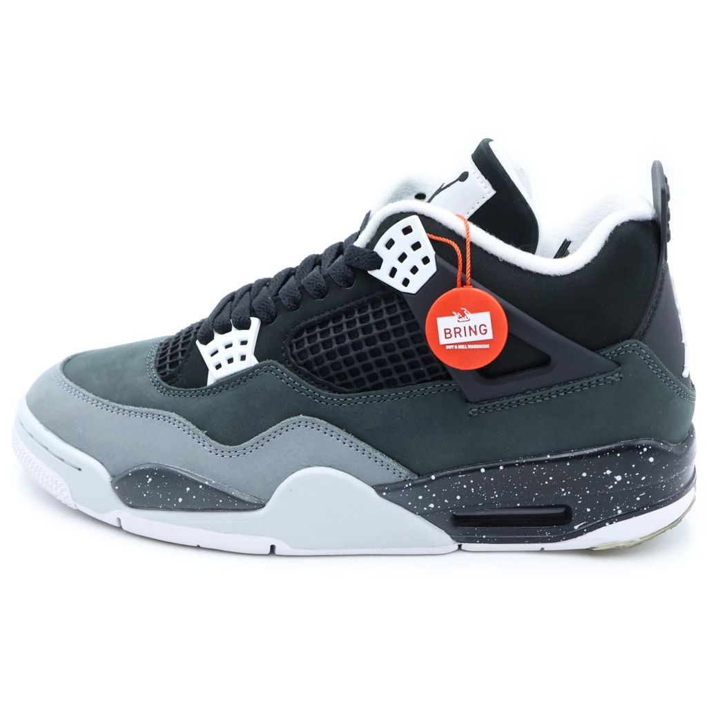 NIKE (ナイキ) AIR JORDAN 4 RETRO FEAR FQ8138-002 エアジョーダン フィアー ハイカットスニーカー US9.5/27.5cm ブラック/グレー