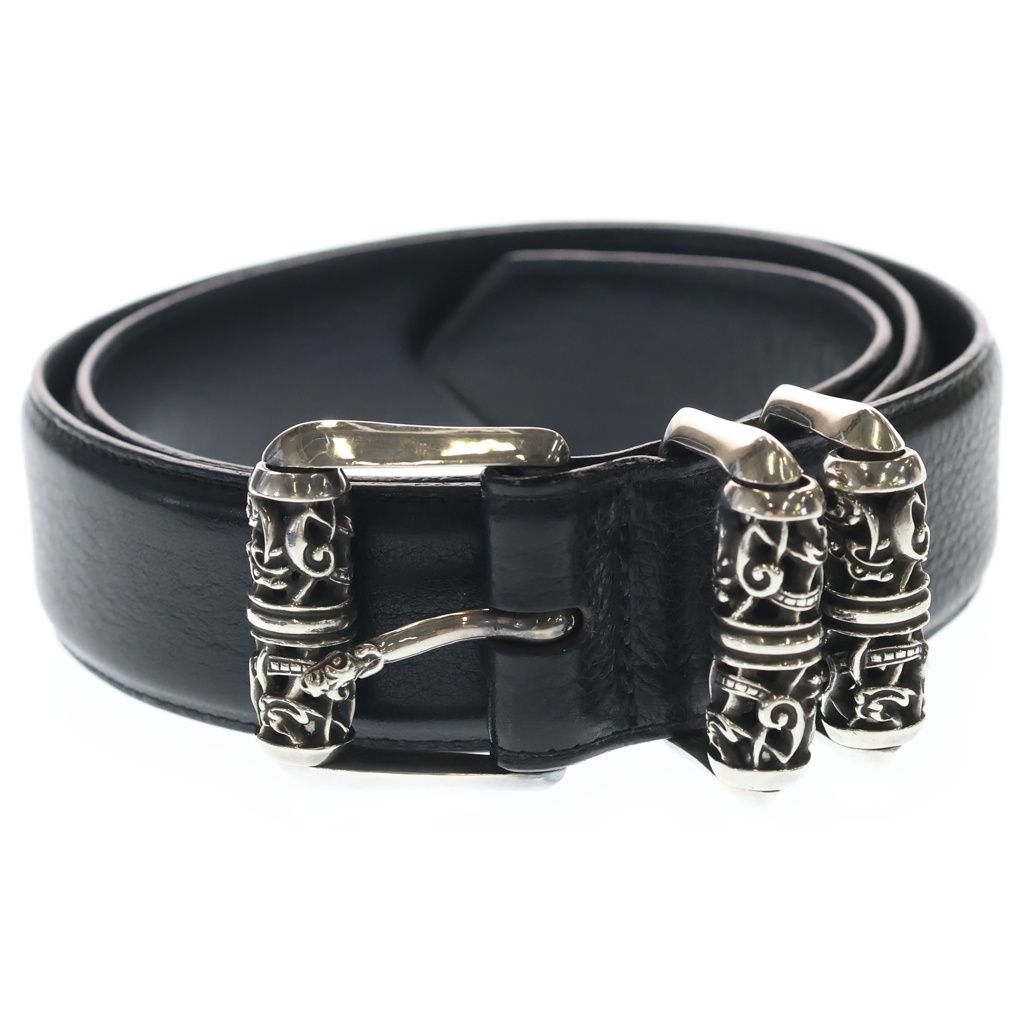 CHROME HEARTS (クロムハーツ) BLT CLT ROLLER 3PC 3PCケルティックローラー レザーベルト ブラック