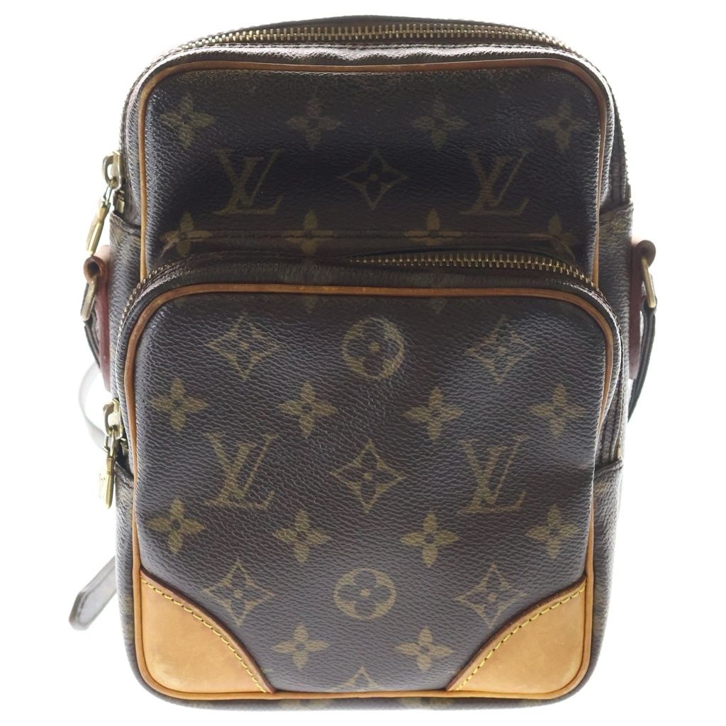 LOUIS VUITTON (ルイヴィトン) モノグラム アマゾン ショルダーバッグ ミニバッグ ブラウン レザー×PVC M45236 ゴールド金具 42,900円