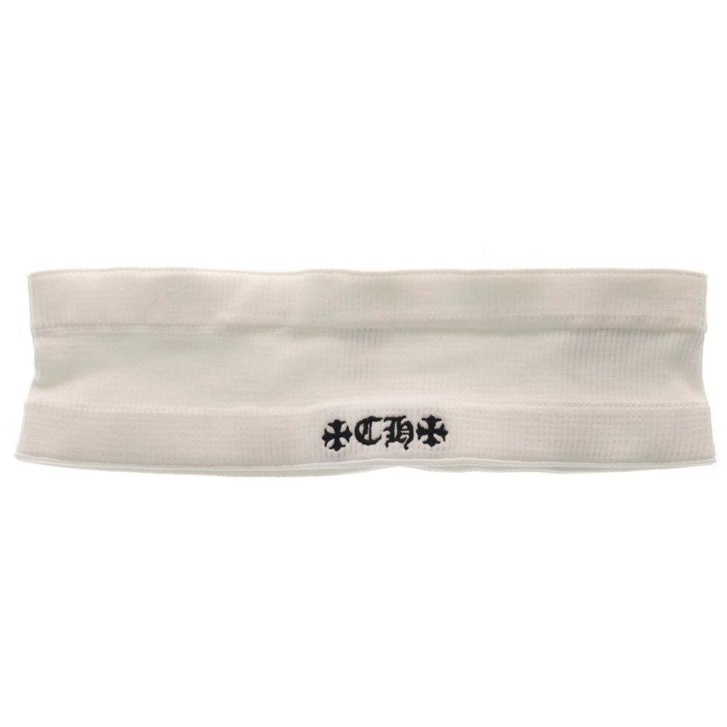 CHROME HEARTS (クロムハーツ) CH刺繍 ヘアバンド ホワイト - 59,400円