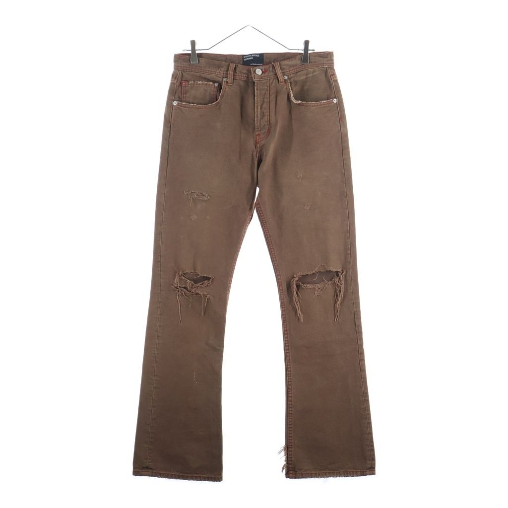 ENFANTS RICHES DEPRIMES (アンファンリッシュデプリメ) PSYCIK YOUTH FLARE JEANS ダメージ加工 フレアデニムパンツ ブラウン - 66,550円