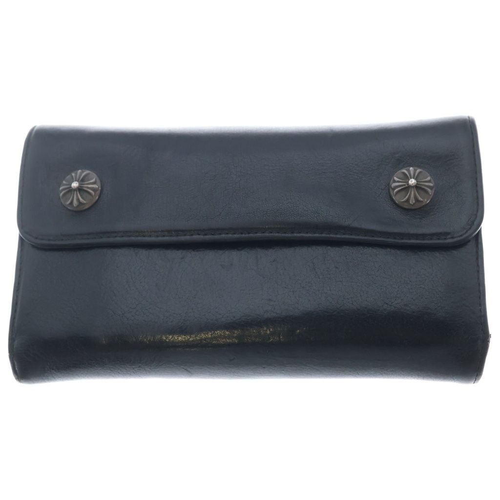 CHROME HEARTS (クロムハーツ) WAVE ウェーブ レザーウォレット 財布 ブラック