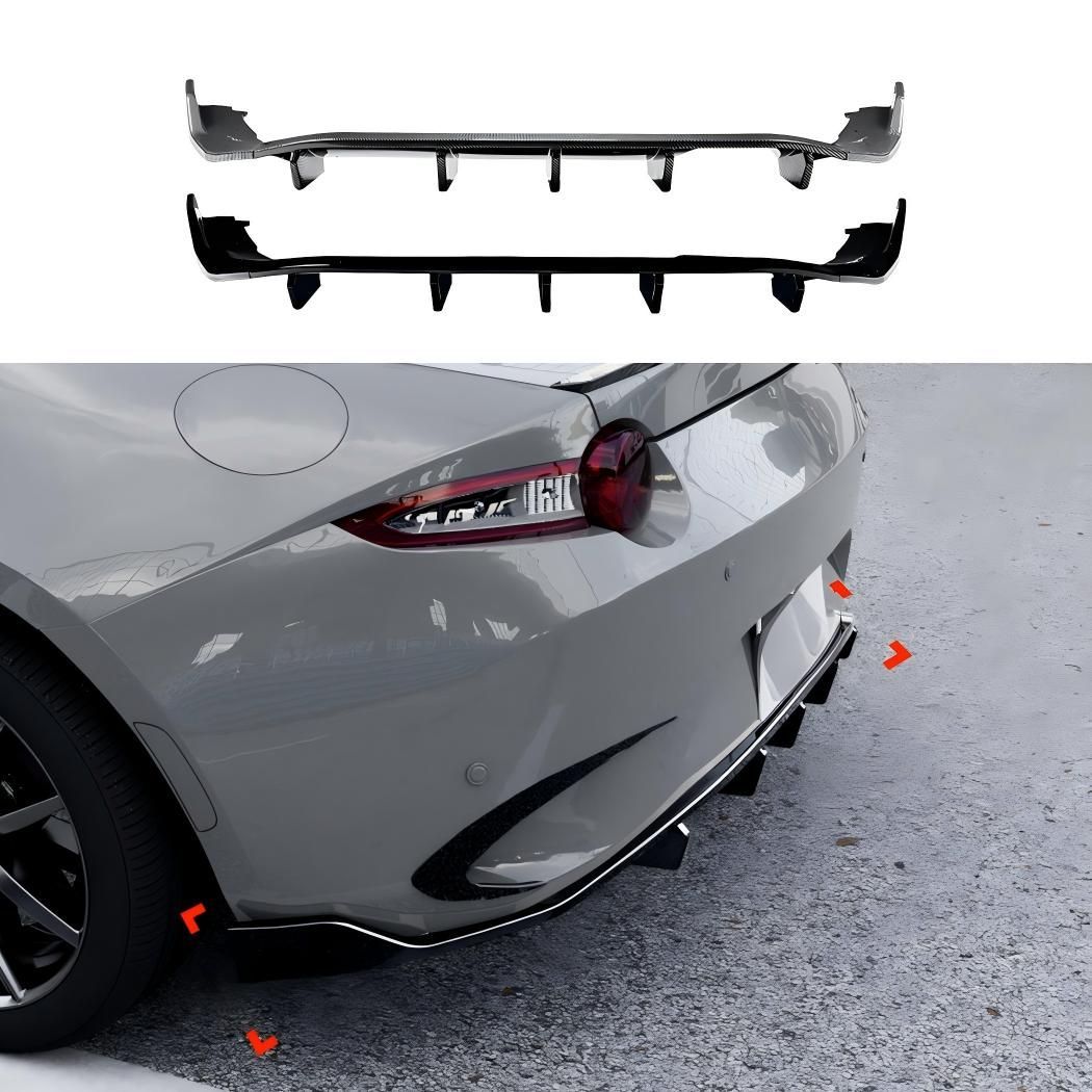 マツダ MX-5 ND 2016年以降対応 リアバンパー用 リアリップスポイラー ABS製 ピアノブラック カーボン調 外装アクセントパーツ