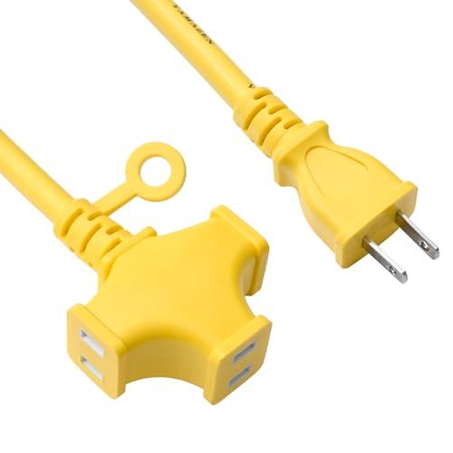 山善(YAMAZEN) 延長コード 20m 3口 15A 125V 1500W イエロー ソフトケーブル 延長ケーブル 延長コンセント OAタップ 電源コード 電源タップ コードリール EC-T1520Ypms 3c26ea3b