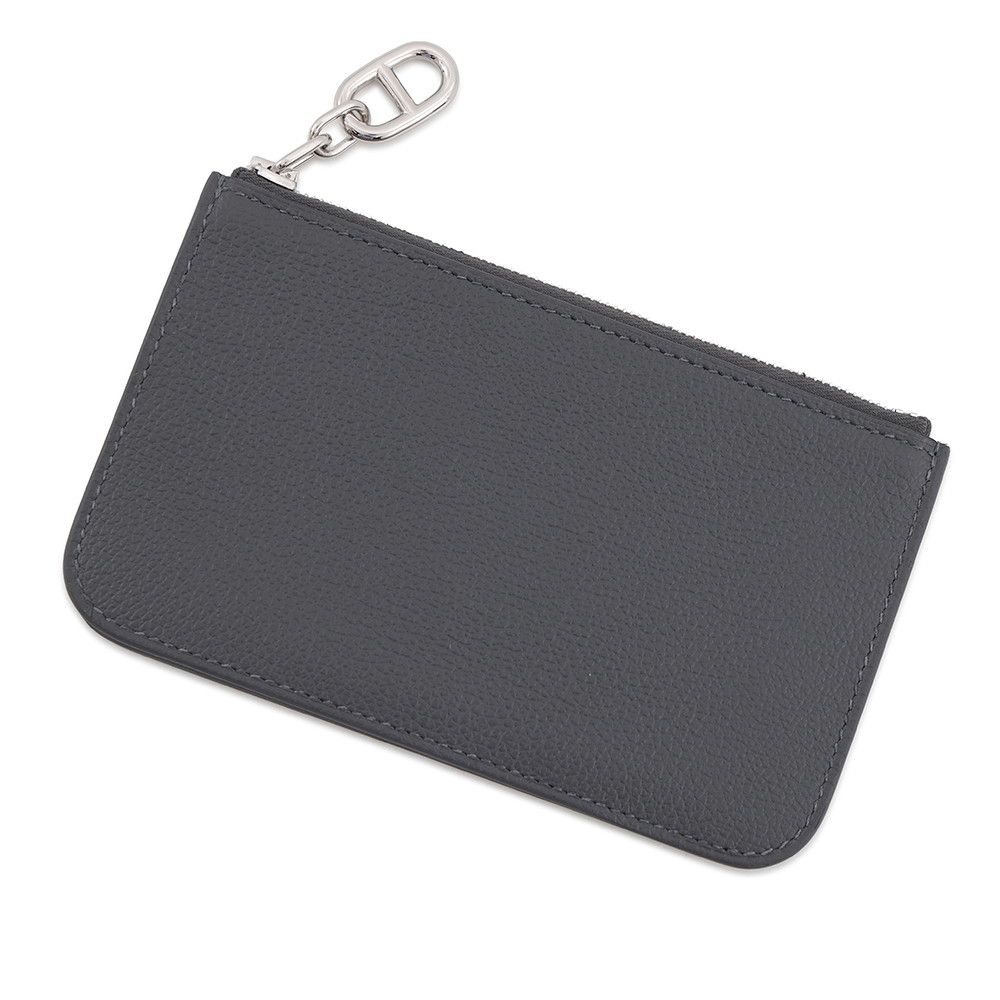 エルメス カードケース ジップアンゴー シェーヌ・ダンクル グリミスティ/シルバー金具 エバーカラー K刻印