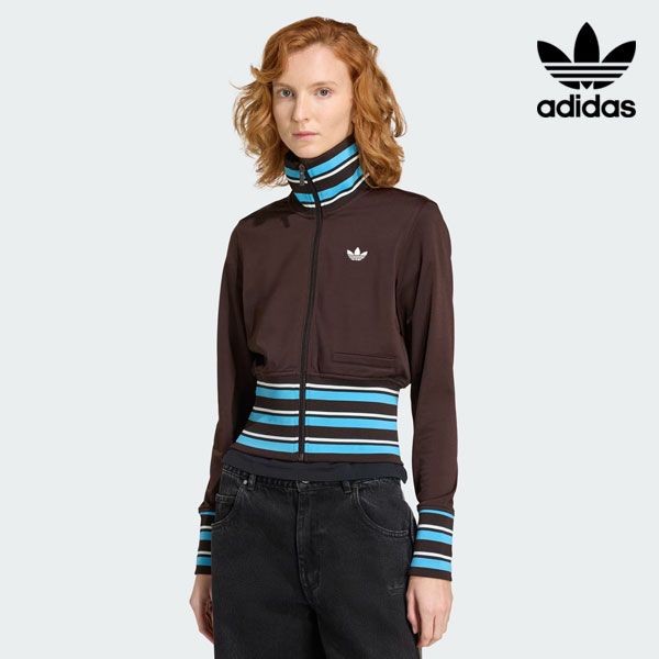 【SALE10%OFF】【即納】アディダスオリジナルス adidas originals ビンテージ TT ハイ ニット リブ トップス アウター トラックジャケット 長袖 運動 kw2084