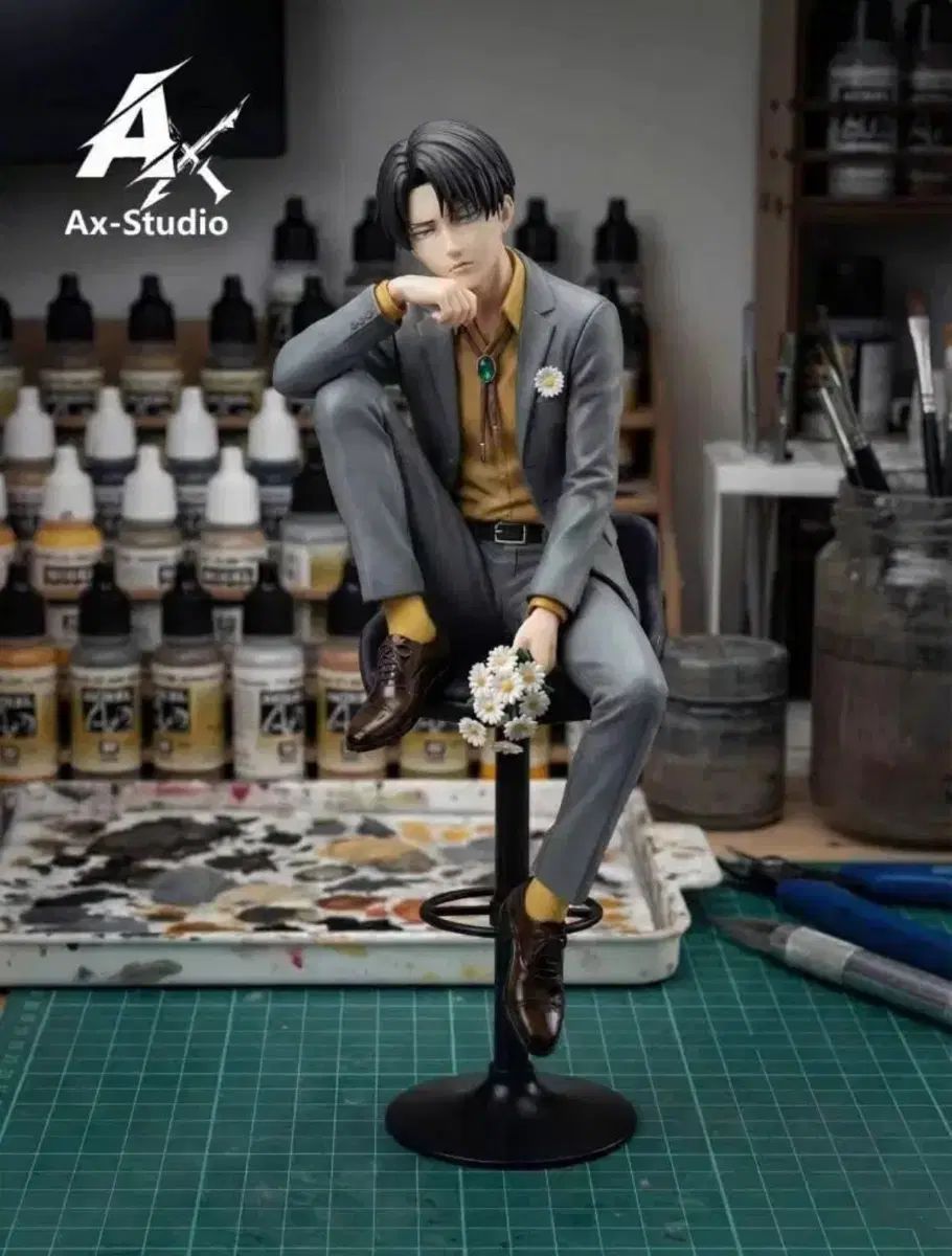 (未開封)進撃の巨人 Ax-Studio リヴァイ レジン フィギュア