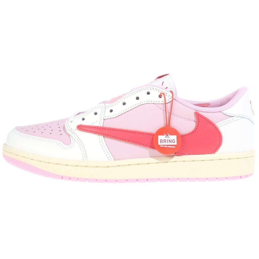 NIKE (ナイキ) ×TRAVIS SCOTT AIR JORDAN 1 RETRO LOW OG SAIL TROPICAL PINK エアジョーダン ローカット スニーカー US9.5/27.5cm IQ7604-101