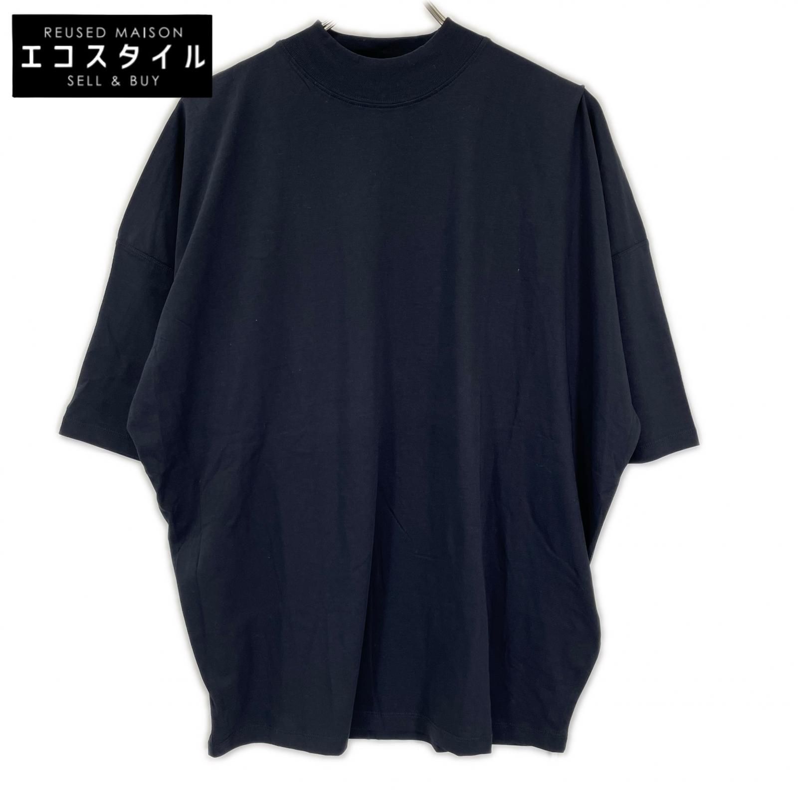 JILSANDER　ジルサンダー　JSMQ706022 ネイビー モックネック 半袖Tシャツ　S