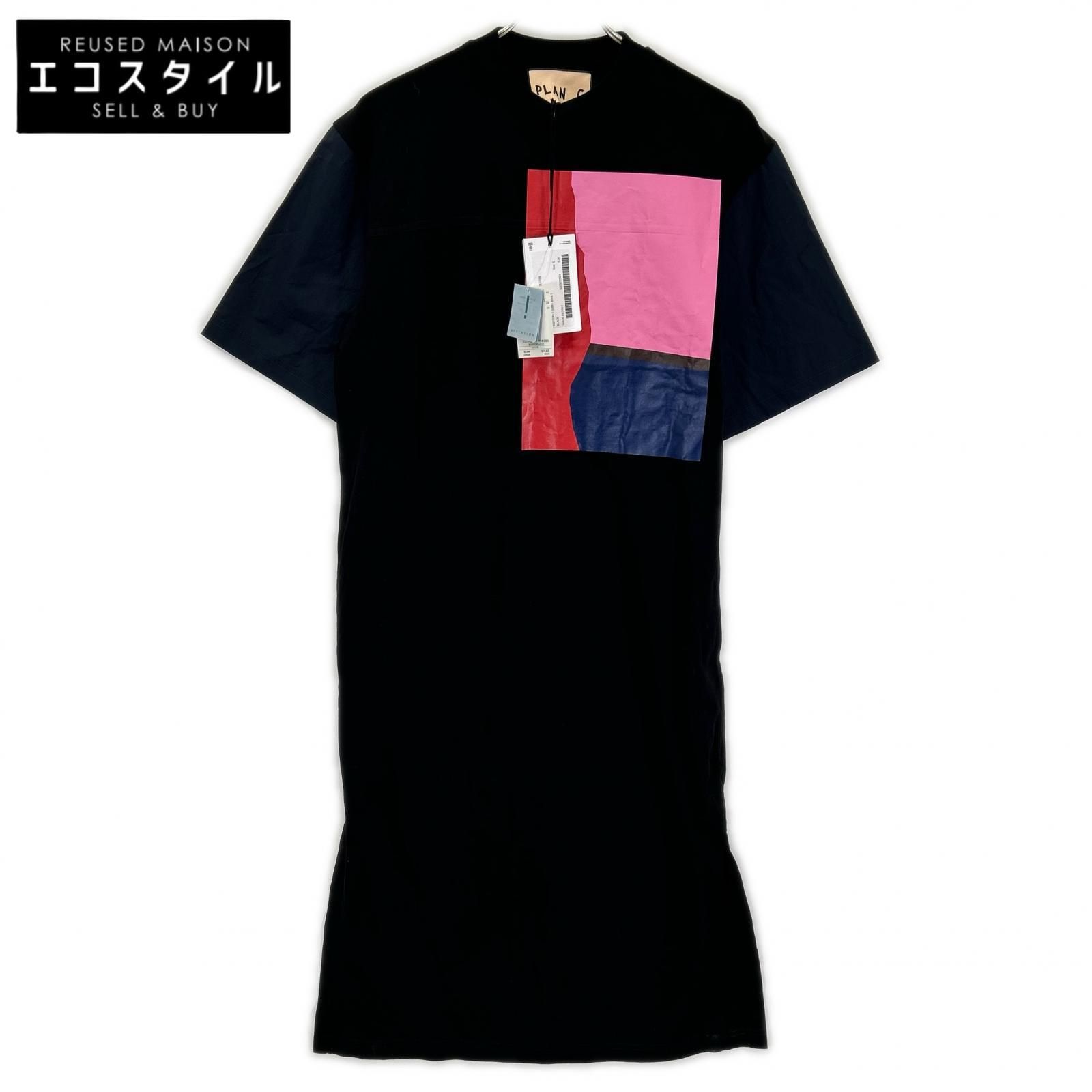 Plan C　プランシー　24SS ABCJF11SG2TL025 ブラック プリント ワンピース　S