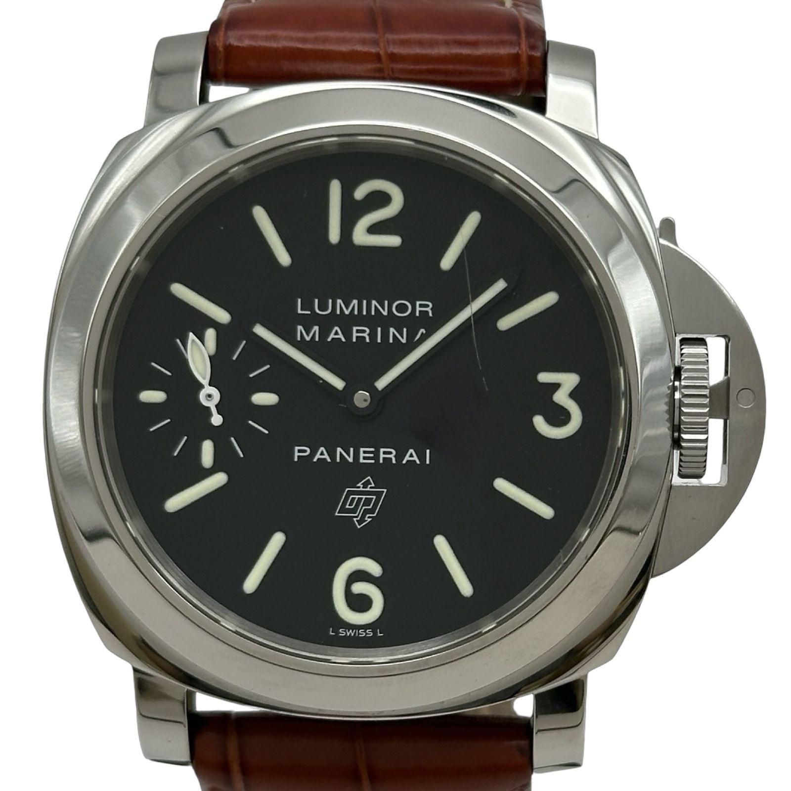 パネライ PANERAI ルミノールマリーナロゴ PAM00005 ブラック ステンレススチール 手巻き メンズ 腕時計 239,400円