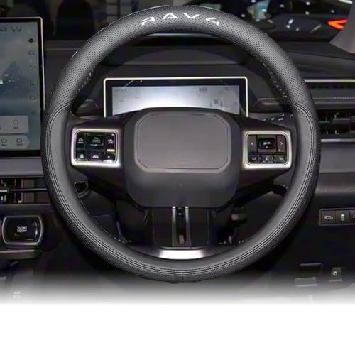 ハンドルカバー 適用トヨタ ＲＡＶ４ ６０系2025年12月? レザー素材ステアリングカバー 内装 アクセサリー カスタム パーツ カー用品 汚れ防止 傷防止 専用設計 簡単取付 1pcsセット(ブラックステッチ)ts