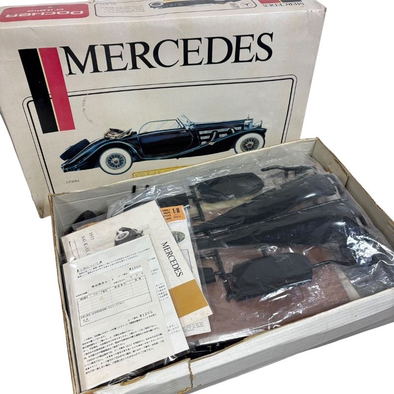 【現状品】POCHER 1/8 Mercedes-Benz 500K-AK Cabriolet 1935 プラモデル メルセデス・ベンツ ポケール 大型スケール 箱付き