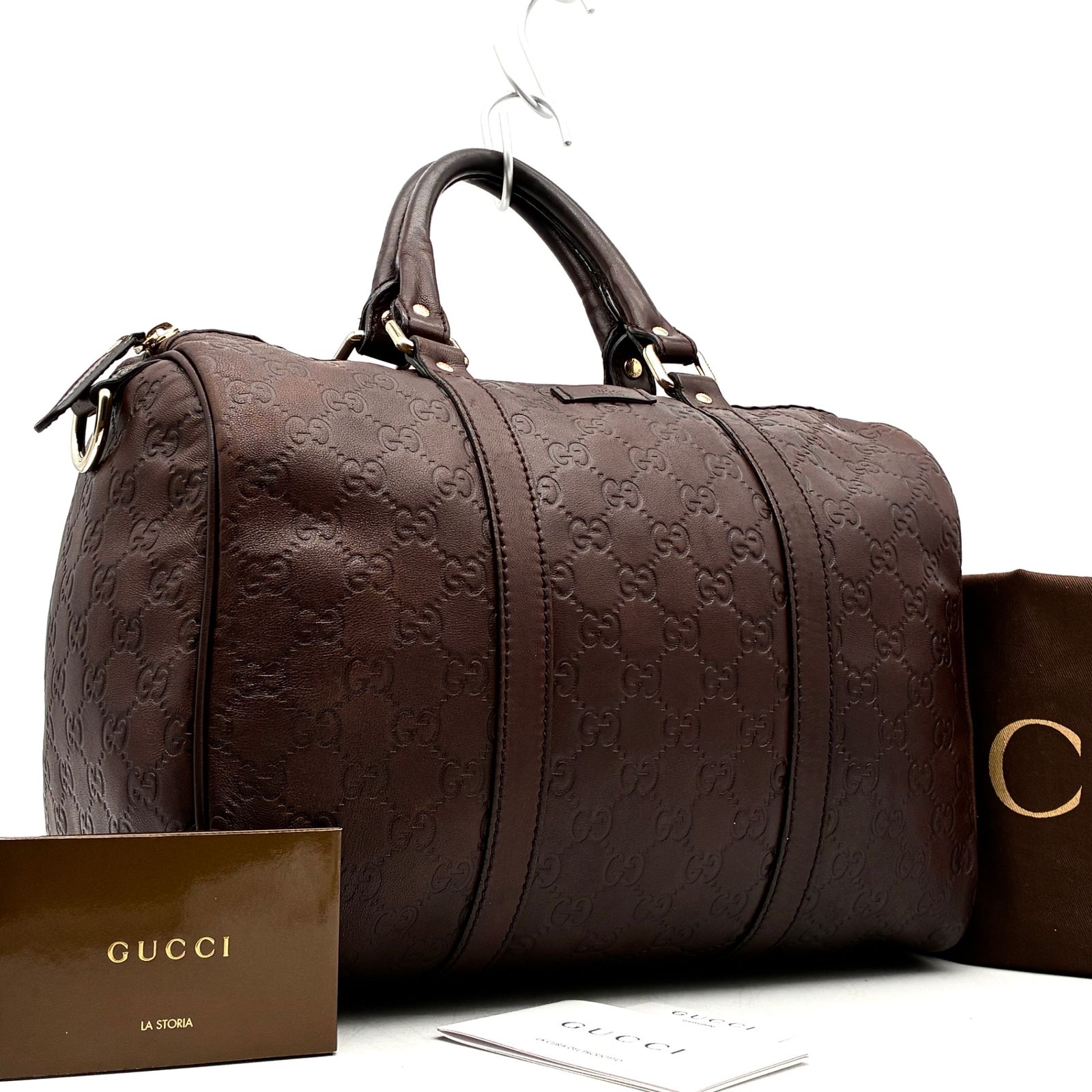 グッチ GUCCI シマレザー ミニボストン ハンドバッグ GG柄 ロゴプレート ブラウン 茶 手提げ 鞄 夏休み 帰省 お盆 敬老の日 シルバーウィーク 秋 ハロウィン 七五三 ギフト プレゼント