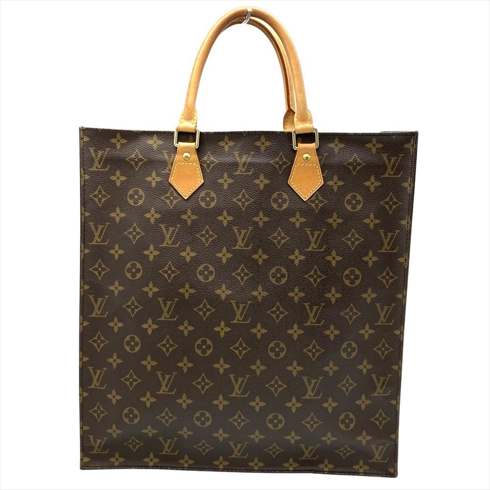 ルイヴィトン LOUIS VUITTON サックプラ トートバッグ モノグラム キャンバス M51140 ブラウン ゴールド金具 MI0069 旧型【中古】