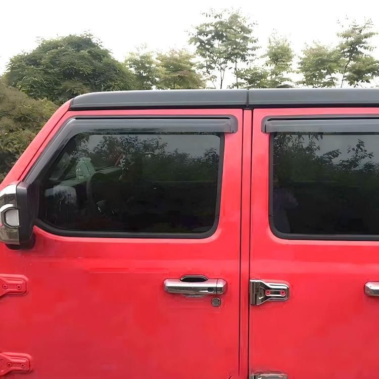 JEEP ラングラー JL 2018年〜対応 ドアバイザー サイドバイザー ブラック 無加工取付式 外装アクセントパーツ