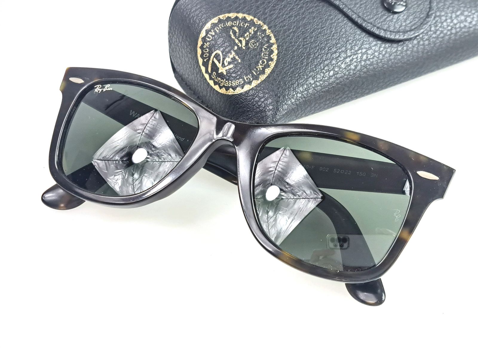 レイバン　Ray-Ban　ウェイファーラー　サングラス　RB 2140-F 902 52□22 150 3N　プラスチックフレーム　べっ甲柄/ダークグレイ　送料無料