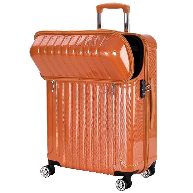 【新品】 [アクタス] スーツケース キャリーケース ジッパー トップオープン トップス 無料預入 74-20320 59L 63.5 cm 3.9kg オレンジカーボン