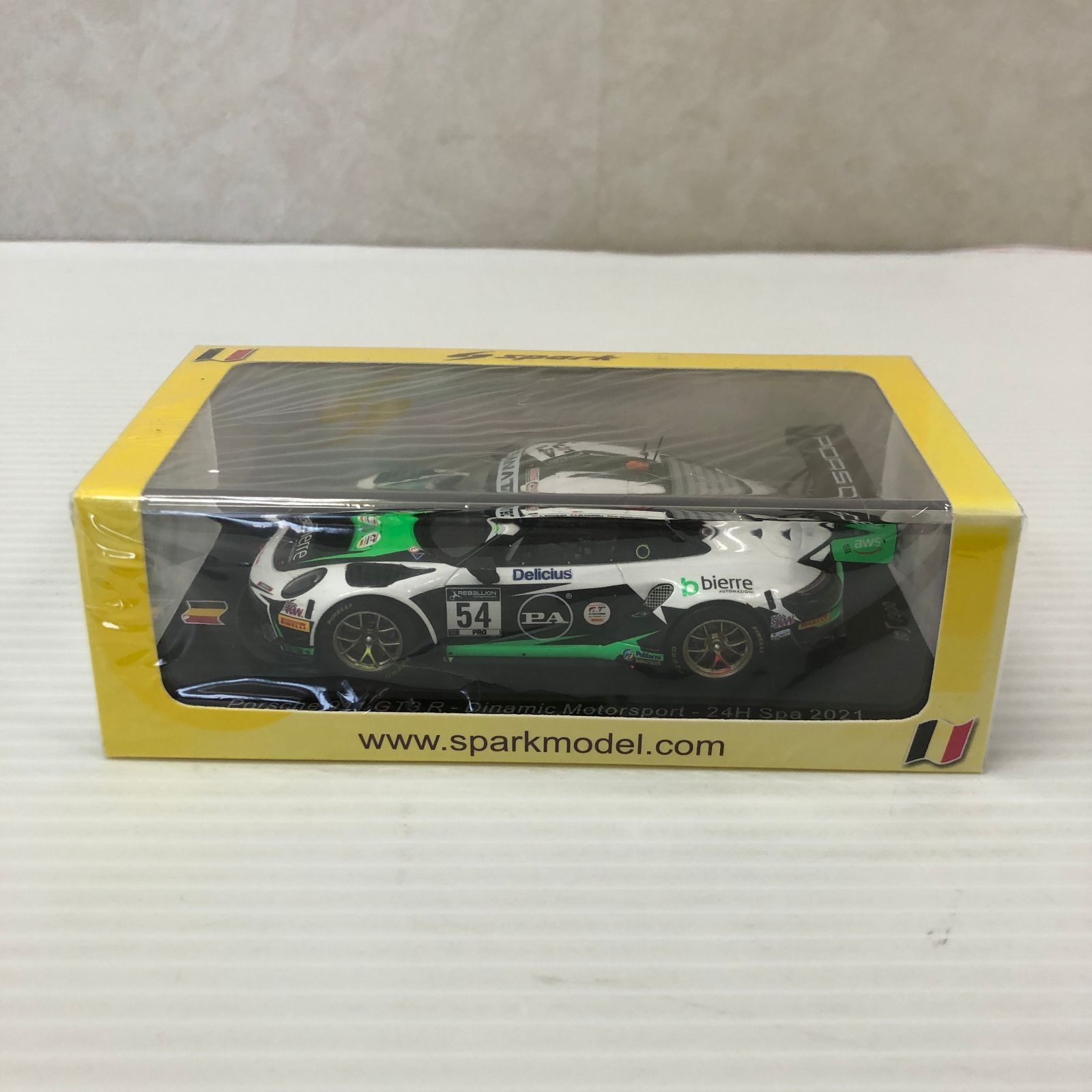 ★スパーク 1/43 ポルシェ 911 GT3 R #54 Dinamic Motorsport 24H Spa 2021 SB465 ※箱日焼けあり 未開封品 smsmini098441