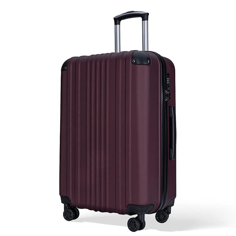 【新品】 [Bargiotti] ABSスーツケース キャリーバッグ キャリーケース 大容量 超軽量 TSAロック ダブルキャスター 静音 旅行 ビジネス… (マルーン, X-Medium) 7,371円