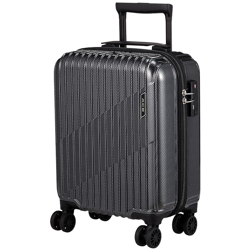 【新品】 [エース] スーツケース クレスタ コインロッカーサイズ 機内持込 Sサイズ 1-2泊 20L 06314 ブラックカーボン