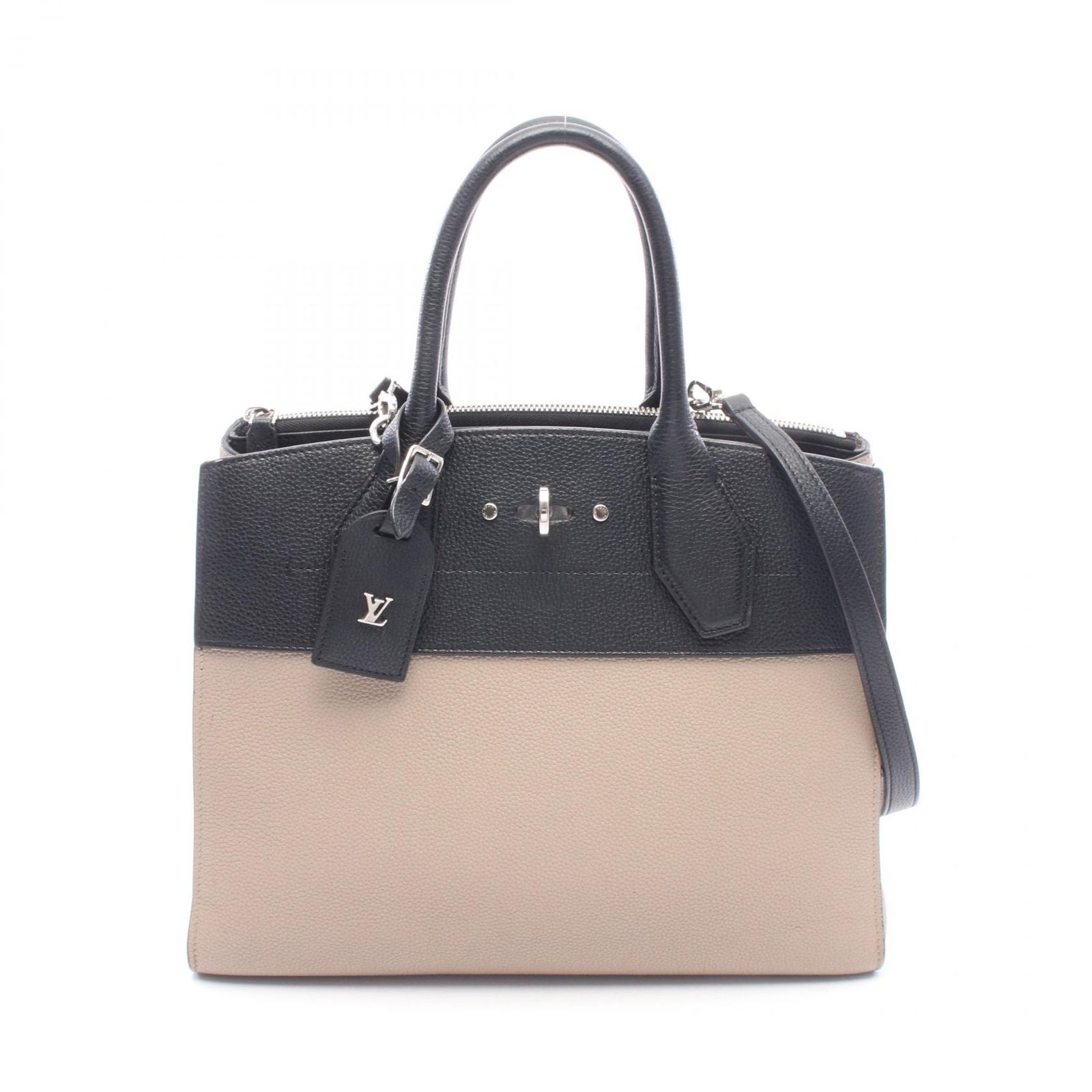 ルイ・ヴィトン LOUIS VUITTON ハンドバッグ シティ スティーマー MM ノワール M54314 ブラック/ベージュ レザー シティ・スティーマーMM レディース Used B 64,240円