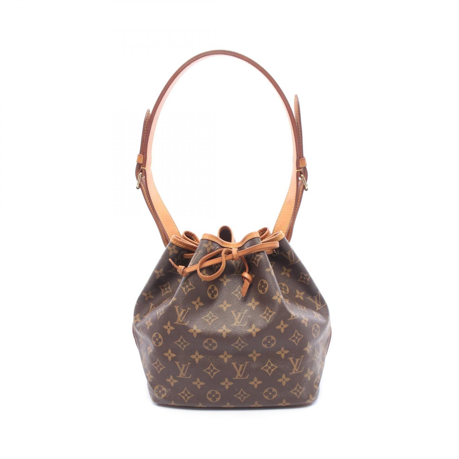 ルイ・ヴィトン LOUIS VUITTON ショルダーバッグ プチノエ M42226 PVCコーティングキャンバス レザー プチ・ノエ レディース Used B