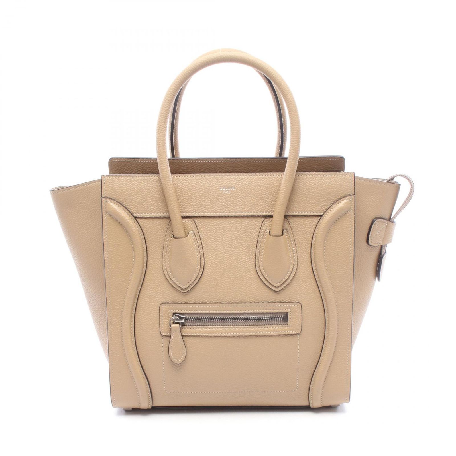 セリーヌ CELINE ハンドバッグ ラゲージ マイクロ ショッパー ベージュ レザー ラゲージ マイクロ ショッパー レディース Used A 100,400円
