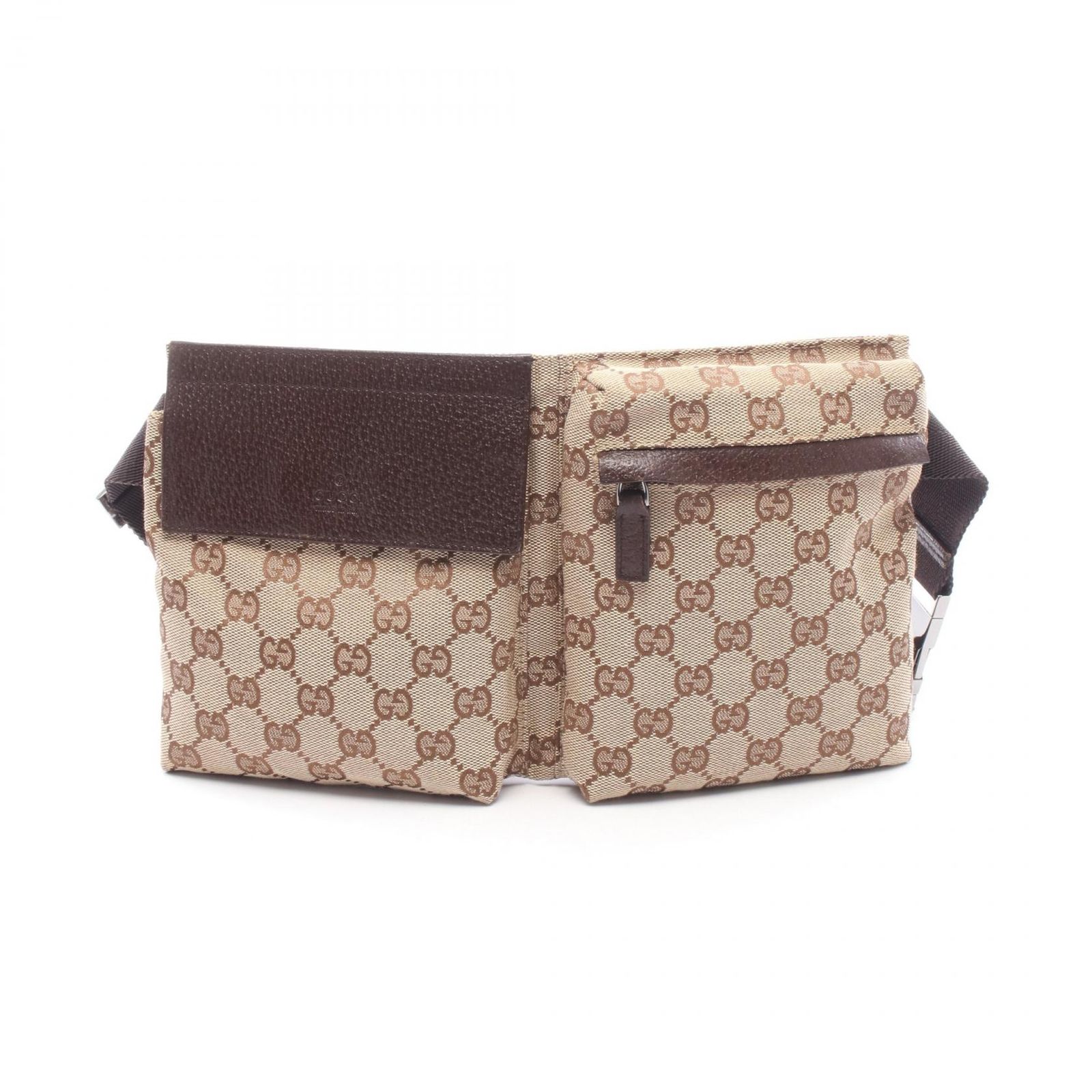 グッチ GUCCI ウエストバッグ ボディバッグ GGキャンバス 28566 ベージュ/ブラウン キャンバス レザー ウエストバッグ ユニセックス Used B