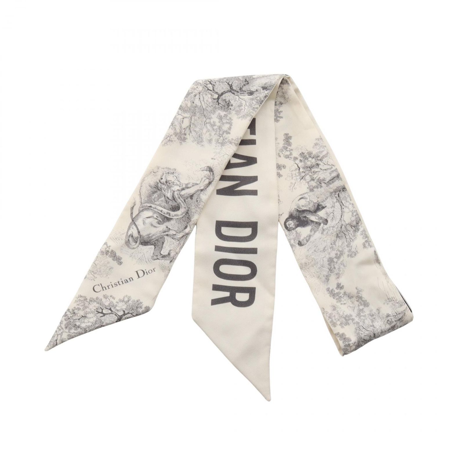 ディオール Dior スカーフ ミッツァ トワル ドゥ ジュイ リボン シルク ミッツァ レディース Used A