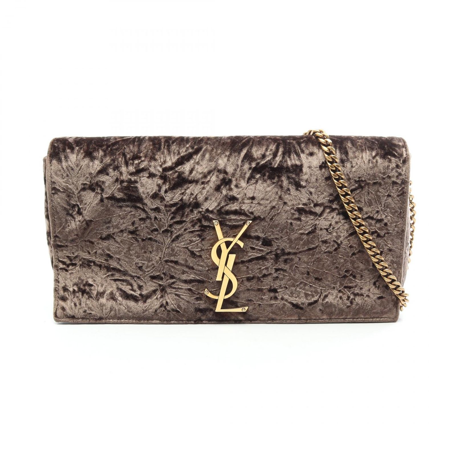 サンローランパリ SAINT LAURENT PARIS ショルダーバッグ ケイト 99 ブラウン ファブリック ケイト 99 チェーンショルダーバッグ レディース Used B
