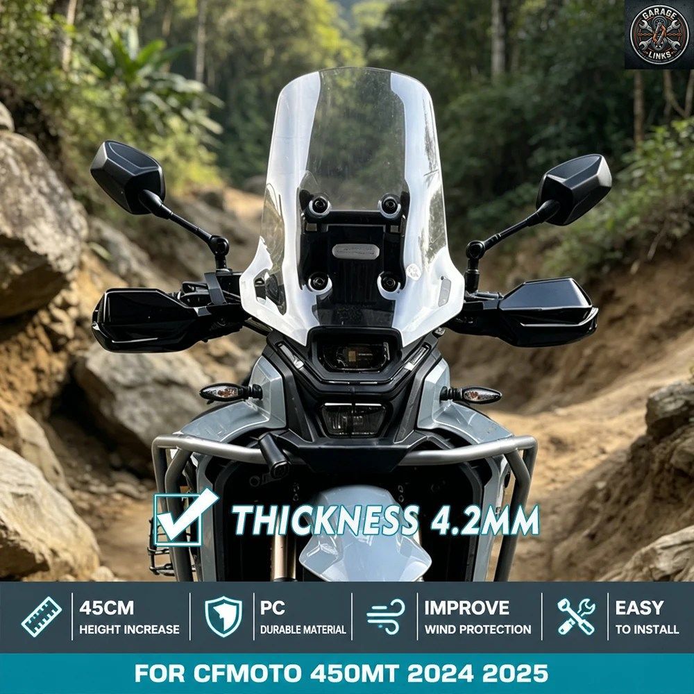 CFMOTO 450 MT MT450 オートバイ用ウインドシールド ウインドスクリーン ウインドディフレクター バイザー 透明/グレー