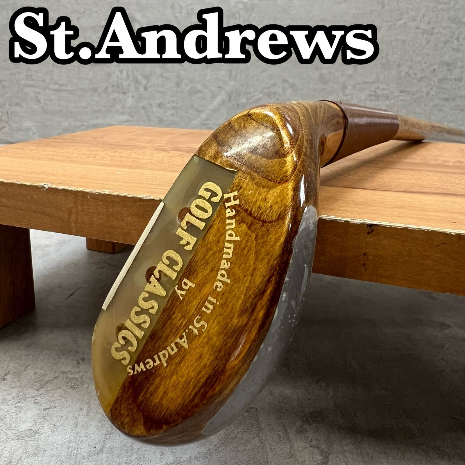 セントアンドリュース 木製パター メンズゴルフ 35インチ 右利き用 St.Andrews ハンドメイド wood ウッド