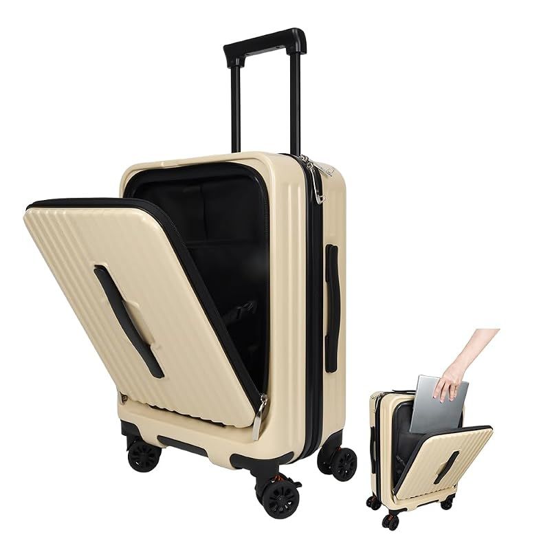 【新品】 [スカイフライ] スーツケース フロントオープン 片開き 両開き キャリーケース 機内持ち込み 小型 軽量 Sサイズ ストッパー付き
