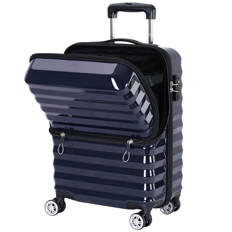 【新品】 [アクタス] フロントオープン 機内持ち込み可 34L 53 cm 3kg カーボンネイビー