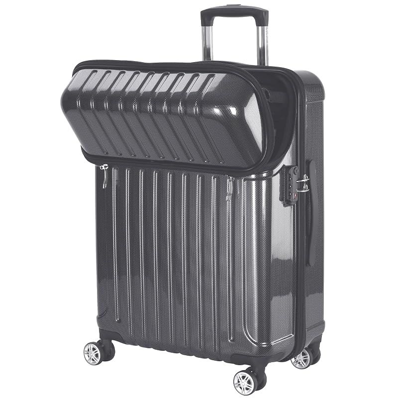 【新品】 [アクタス] スーツケース キャリーケース ジッパー トップオープン トップス 無料預入 74-20320 59L 63.5 cm 3.9kg ブラックカーボン 15,130円