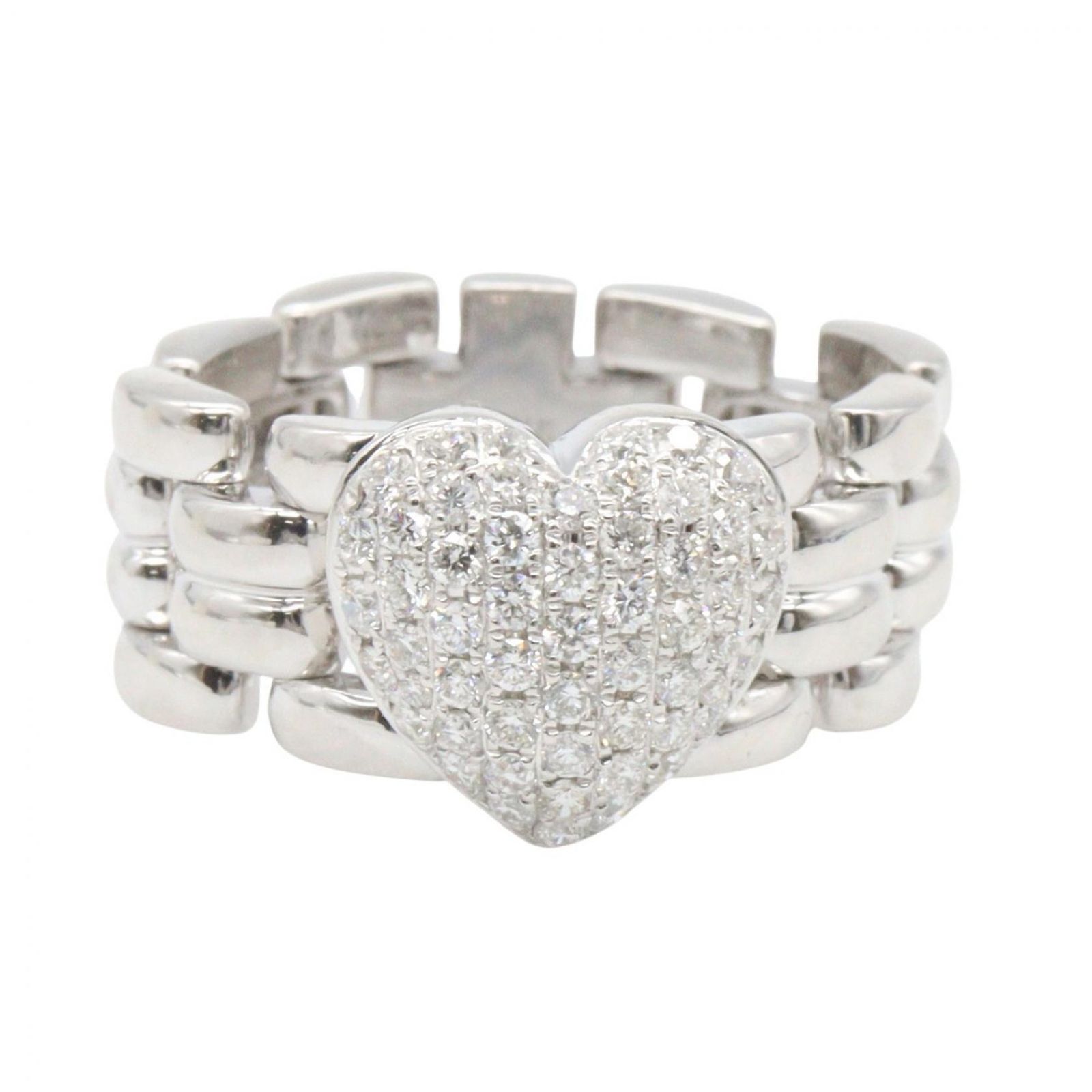 ジュエリー JEWELRY リング・指輪 ダイヤモンド リング ﾀﾞｲﾔ 8.6g #9.5 K18WG（ホワイトゴールド） ダイヤモンド リング レディース Used A 163,400円