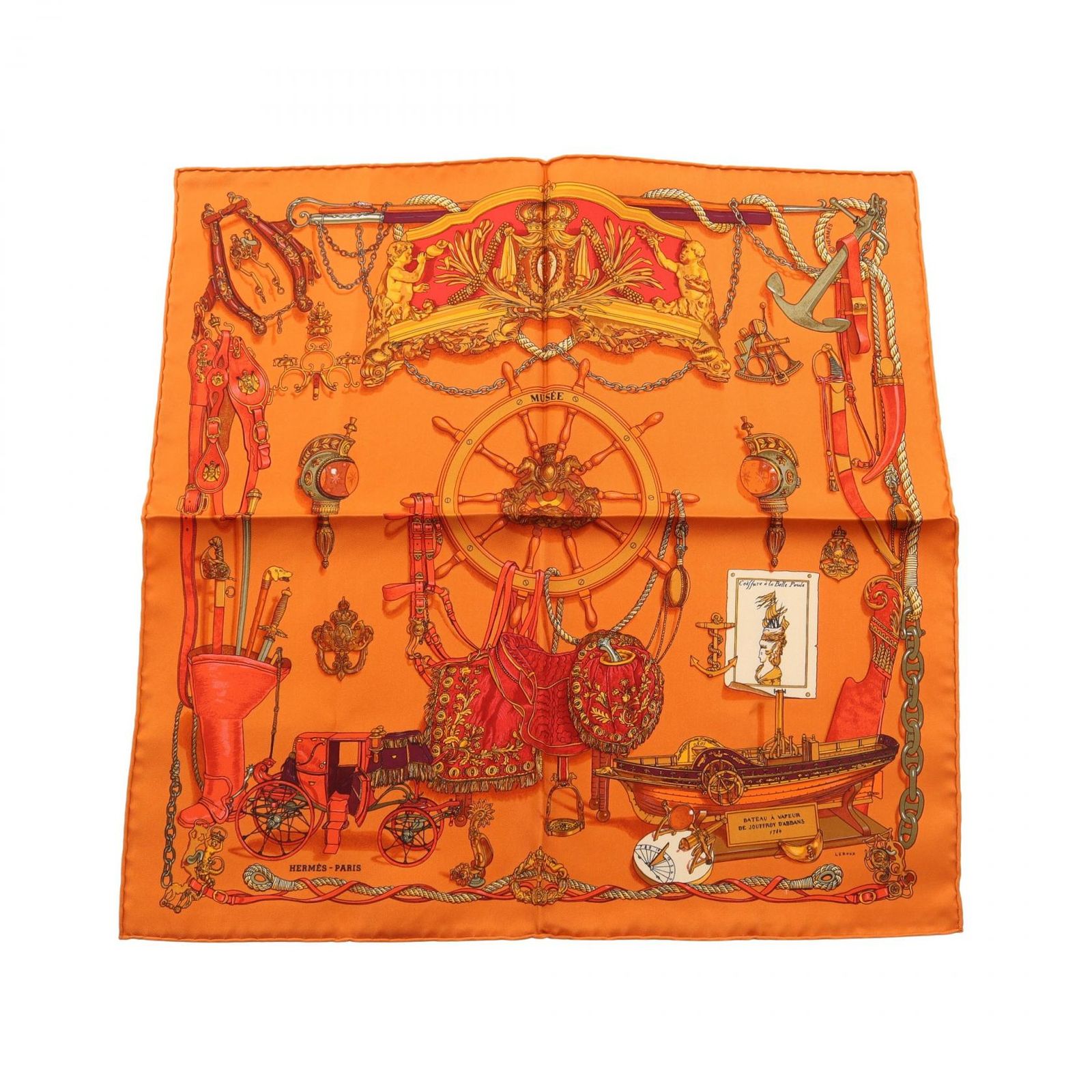 エルメス HERMES スカーフ プチカレ カレ45 MUSEE シルク カレ45 レディース Used A